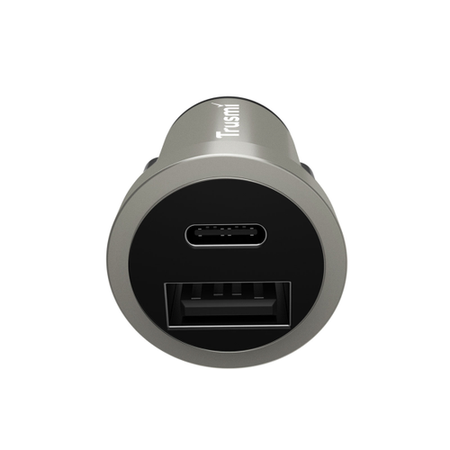 Sạc Ô Tô Mini Trusmi 1 Usb - A + 1 Usb - C 38W Cc03