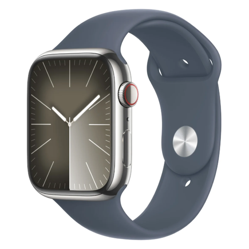 Apple Watch Series 9 45Mm (4G) Viền Thép Dây Cao Su Size M/L | Chính Hãng Apple Việt Nam