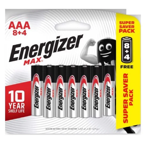 Pin Energizer Max Aaa E92Bp8+4