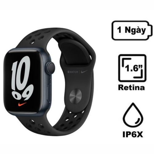 Apple Watch Series 7 45Mm (Gps) Nike Viền Nhôm Dây Cao Su - Cũ Đẹp