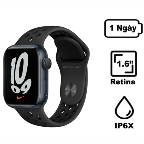 Apple Watch Series 7 45Mm (Gps) Nike Viền Nhôm Dây Cao Su - Cũ Trầy Xước