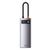 HUB chuyển đổi Baseus Metal Gleam Type-C 5 trong 1-Xám