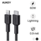 Cáp Aukey Type-C to Lightning MFI 0.9 mét CB-CL3