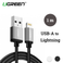 Cáp USB-A to Lightning Ugreen US199 chuẩn MFi 1m
