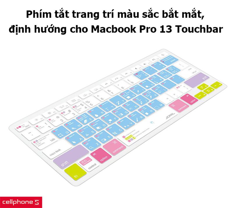 Phím tắt trang trí màu sắc bắt mắt, định hướng sử dụng cho Macbook Pro 13 Touchbar