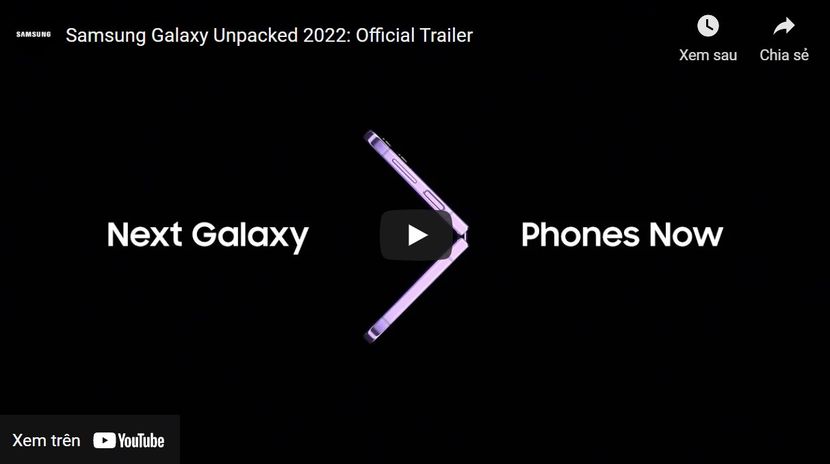 Teaser chính thức của Galaxy Z Flip 4