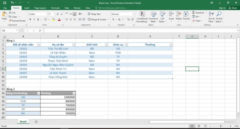 Hướng dẫn dùng vị trí vô cùng và vị trí kha khá nhập công thức nhập Excel