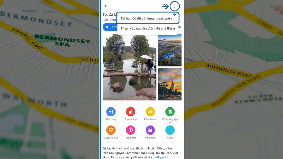 Cách sử dụng Google Maps chỉ đường khi không có internet bước 2