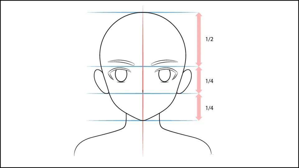 Cách vẽ lông mày và mũi anime