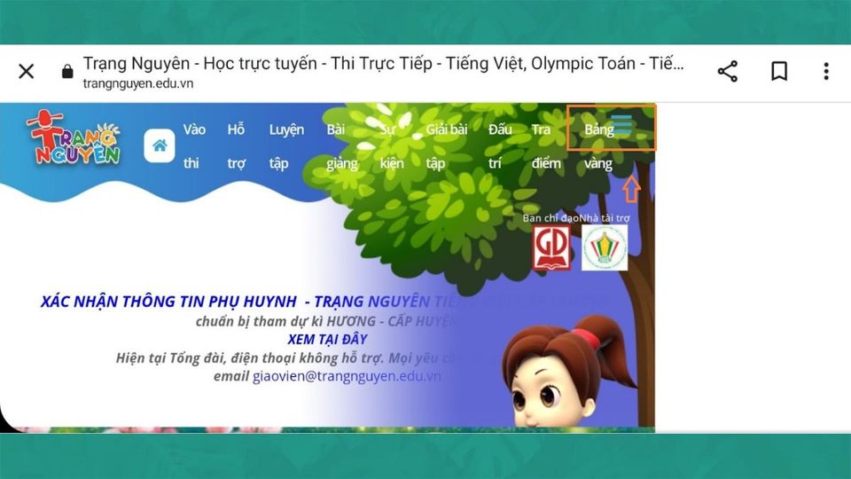 Cách singin Trạng Nguyên Tiếng Việt bên trên điện thoại cảm ứng bước 1