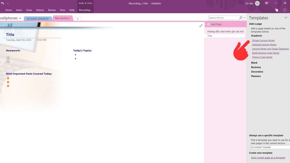 Cách sử dụng OneNote chi tiết, ghi chú nhanh dễ hiểu