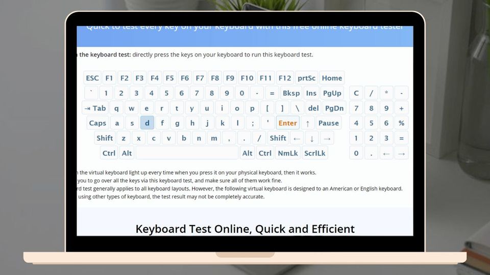 Top 8 website Keyboard tester online cho laptop, máy tính