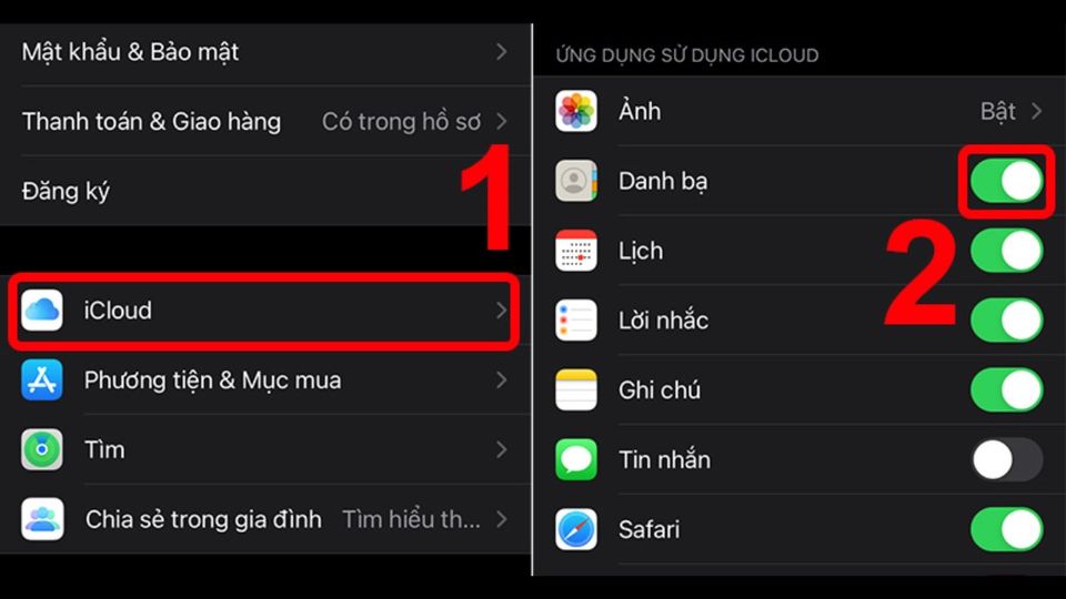 Cách gửi danh bạ kể từ iPhone thanh lịch iPhone vì thế iCloud bước 4