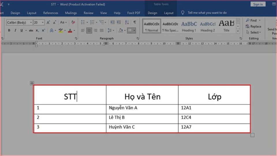 Hoàn tất cách dùng Lệnh căn giữa ô nằm trên thanh Ribbon trong word