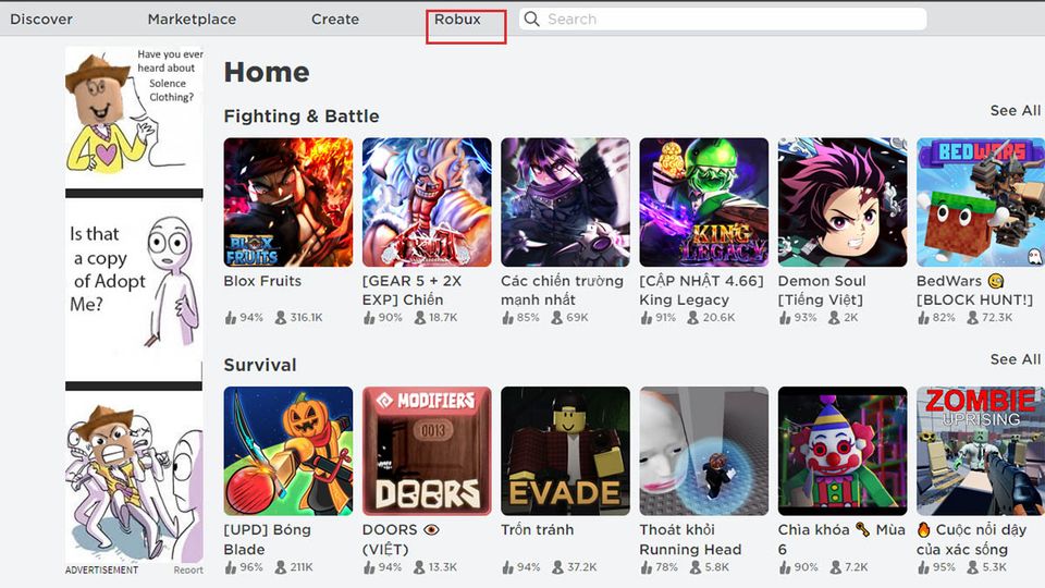 Nabung Robux 4 cách nạp Robux trong Roblox trên điện thoại chiết khấu cao
