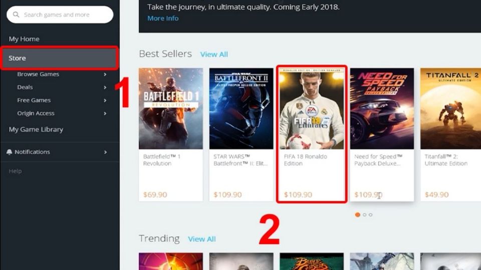 Cách tải game trên máy tính từ Origin bước 2-2
