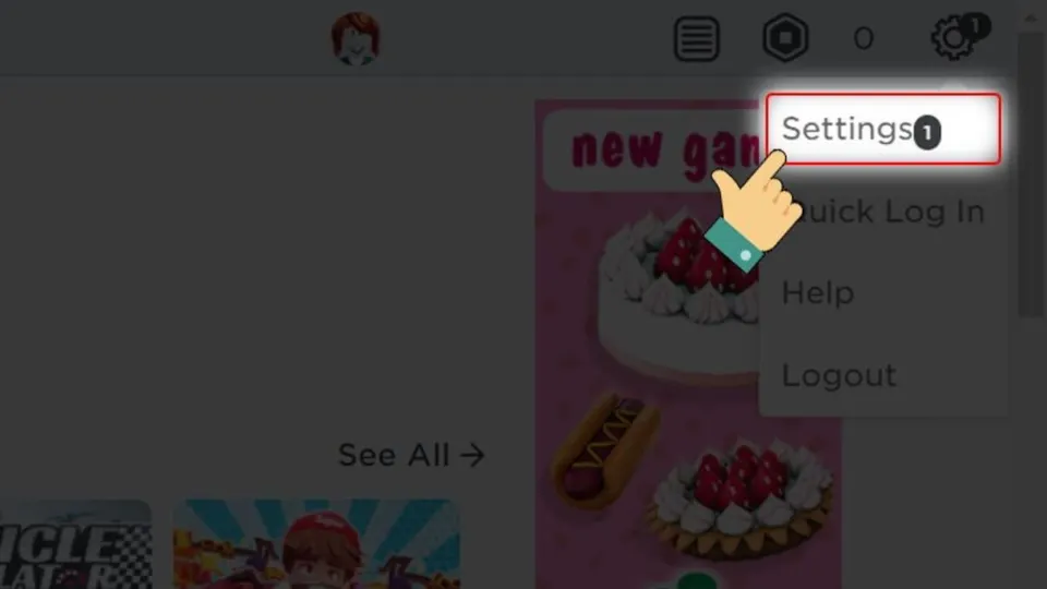 Hướng dẫn cách đổi tên trong roblox trên máy tính bước 2