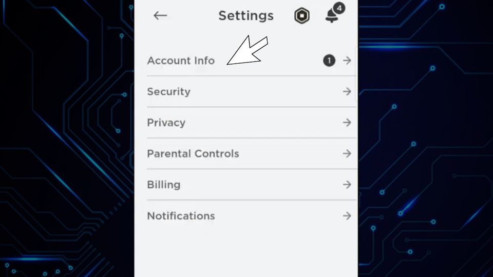 Hướng dẫn cách đổi tên trong roblox trên điện thoại Android bước 3