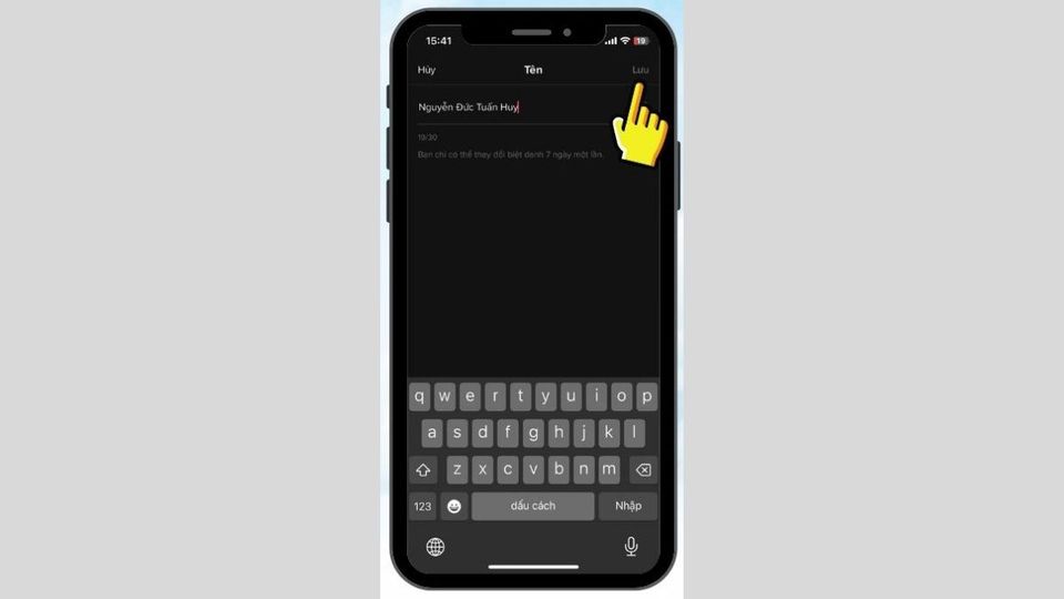 Cách đổi tên Tik Tok có dấu