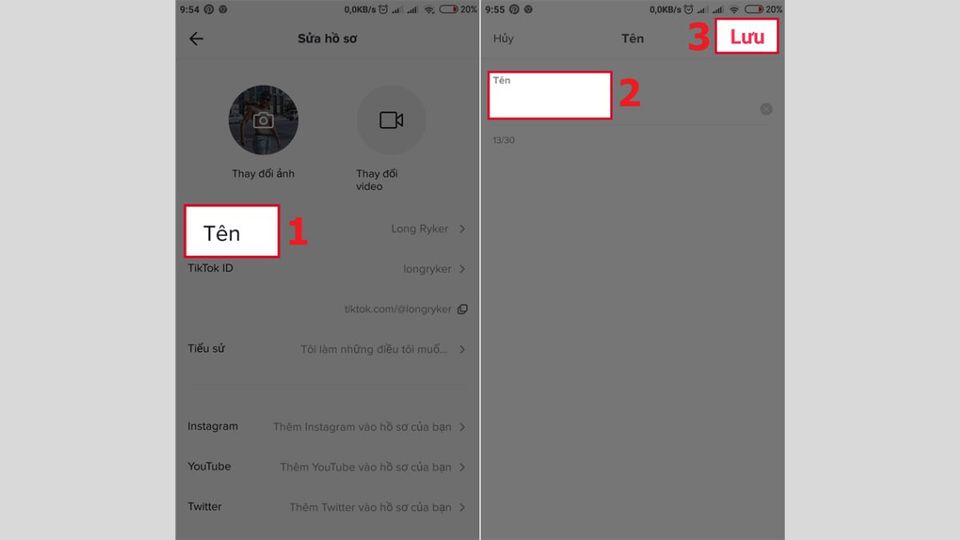 Cách đổi tên Tik Tok trên điện thoại bước 2