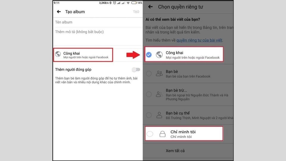 trên - Cách tạo album ảnh trên Facebook bằng điện thoại và máy tính Cach-tao-album-tren-facebook-8