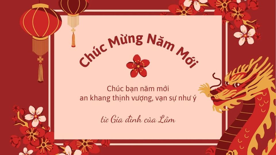 Thiệp chúc Tết gửi gia đình