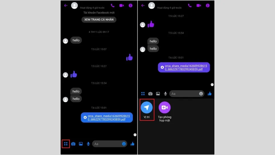 Cách chia sẻ vị trí trên Messenger bằng điện thoại, máy tính