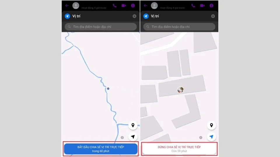 Cách chia sẻ vị trí trên Messenger bằng Android bước 3