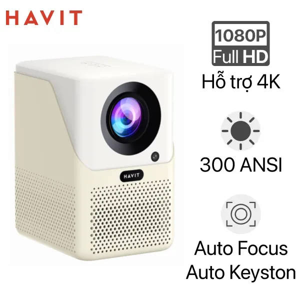 Máy chiếu Havit PJ216 Pro Full HD 4K tự động điều chỉnh thông minh