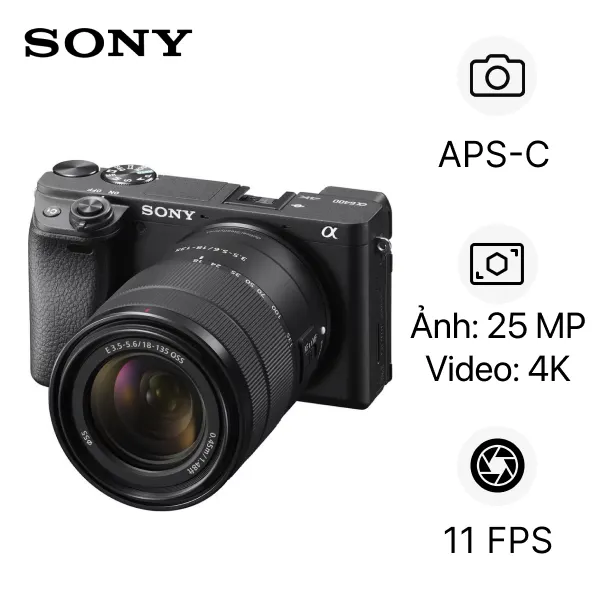 Máy ảnh kỹ thuật số Sony ILCE-6400M + Ống kính Zoom 18-135MM
