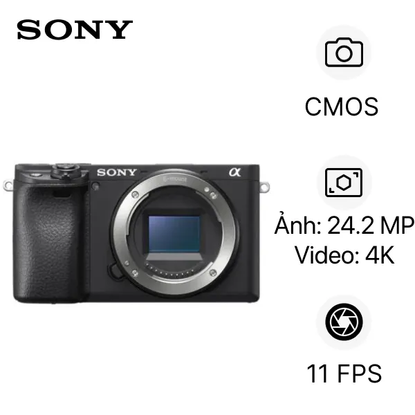Máy ảnh kỹ thuật số Sony ILCE-6400K + Ống kính Power Zoom 16-55MM II