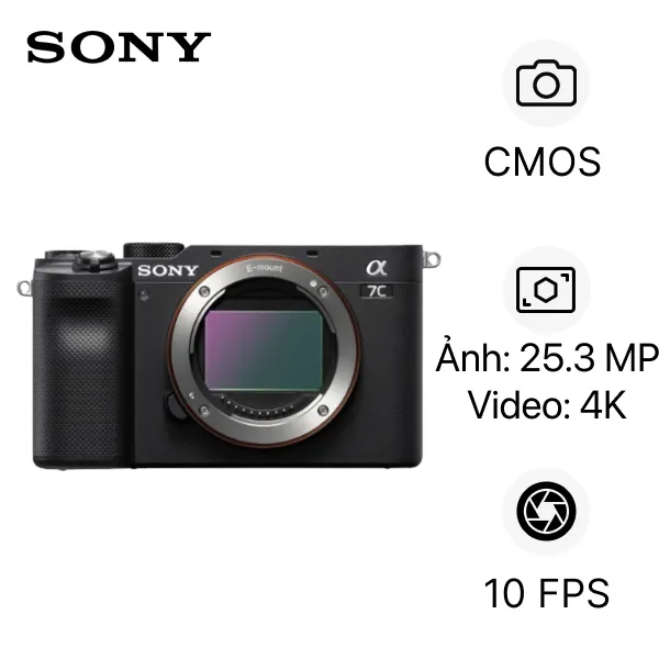 Máy ảnh kỹ thuật số Sony full-frame Alpha 7C (Body Only)