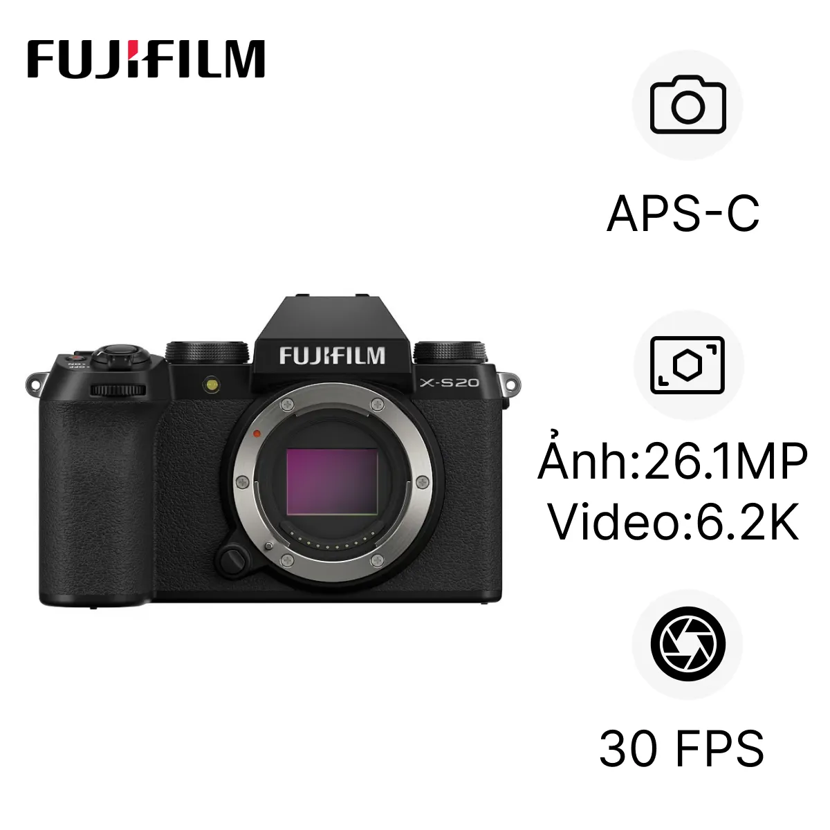 Máy ảnh kỹ thuật số Fujifilm X-S20 (Only Body)