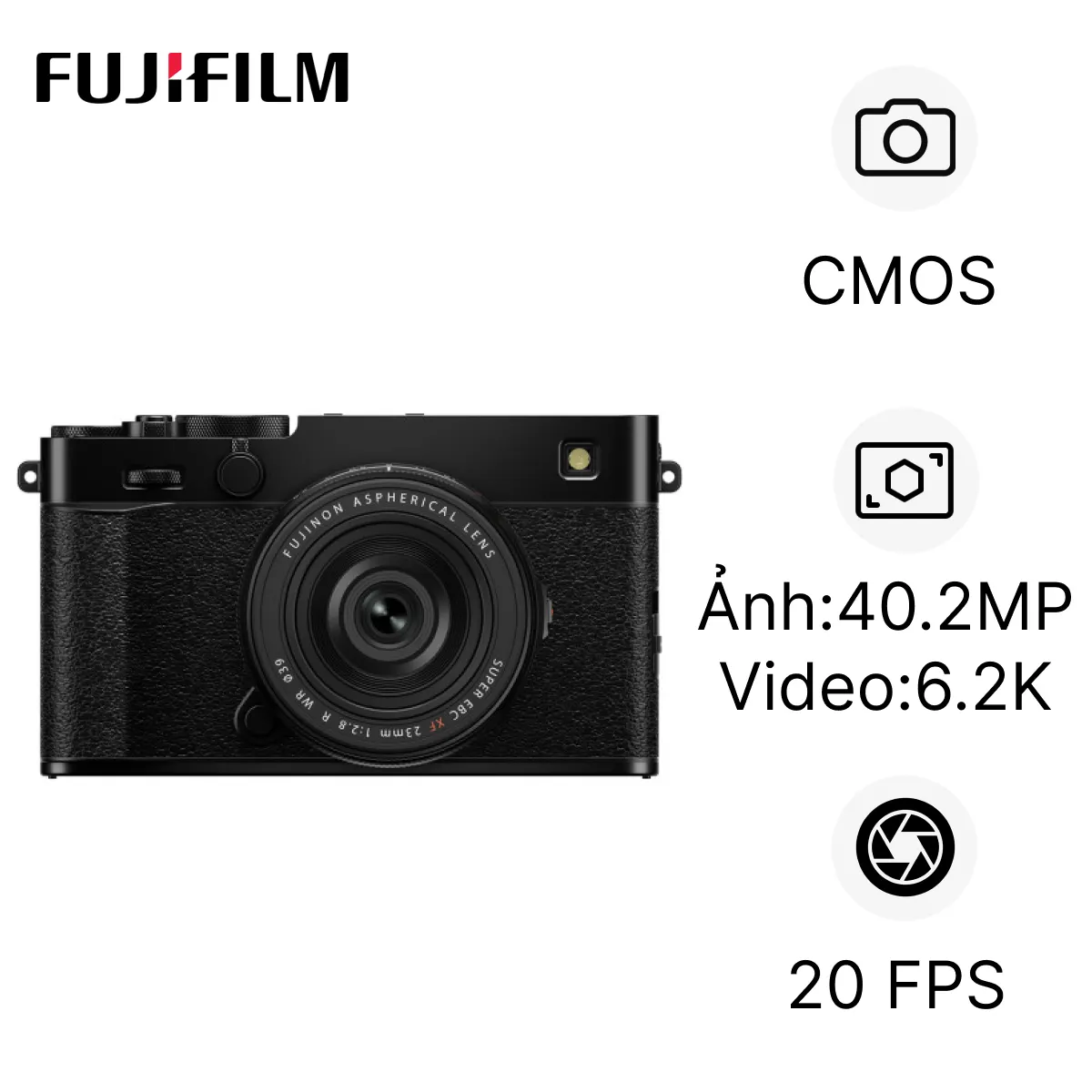 Máy ảnh kỹ thuật số Fujifilm X-E5 (Kèm Ống kính Fujifilm XF 23mm F2.8 R WR) Máy ảnh kỹ thuật số Fujifilm X-E5 (Kèm Ống kính Fujifilm XF 23mm F2.8 R WR)