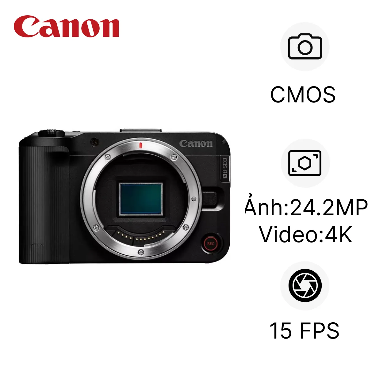 Máy ảnh Canon EOS R50 V (RF-S14-30mm f/4-6.3 IS STM PZ)