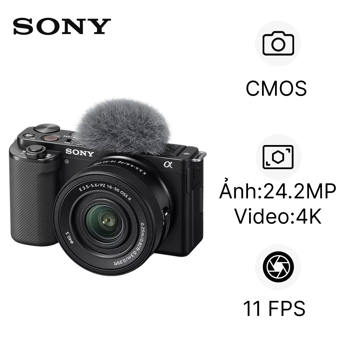 Máy ảnh kỹ thuật số Sony ZV-E10K Máy ảnh kỹ thuật số Sony ZV-E10K