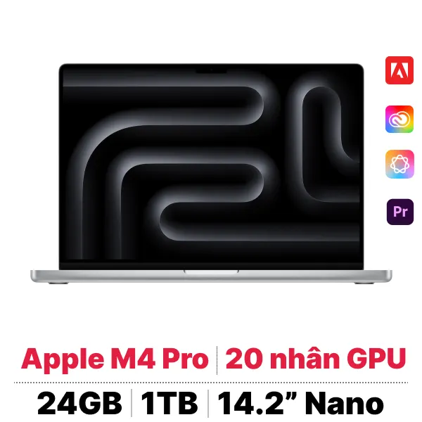 MacBook Pro 14 M4 Pro 14CPU 20GPU 24GB 1TB Nano | Chính hãng Apple Việt Nam