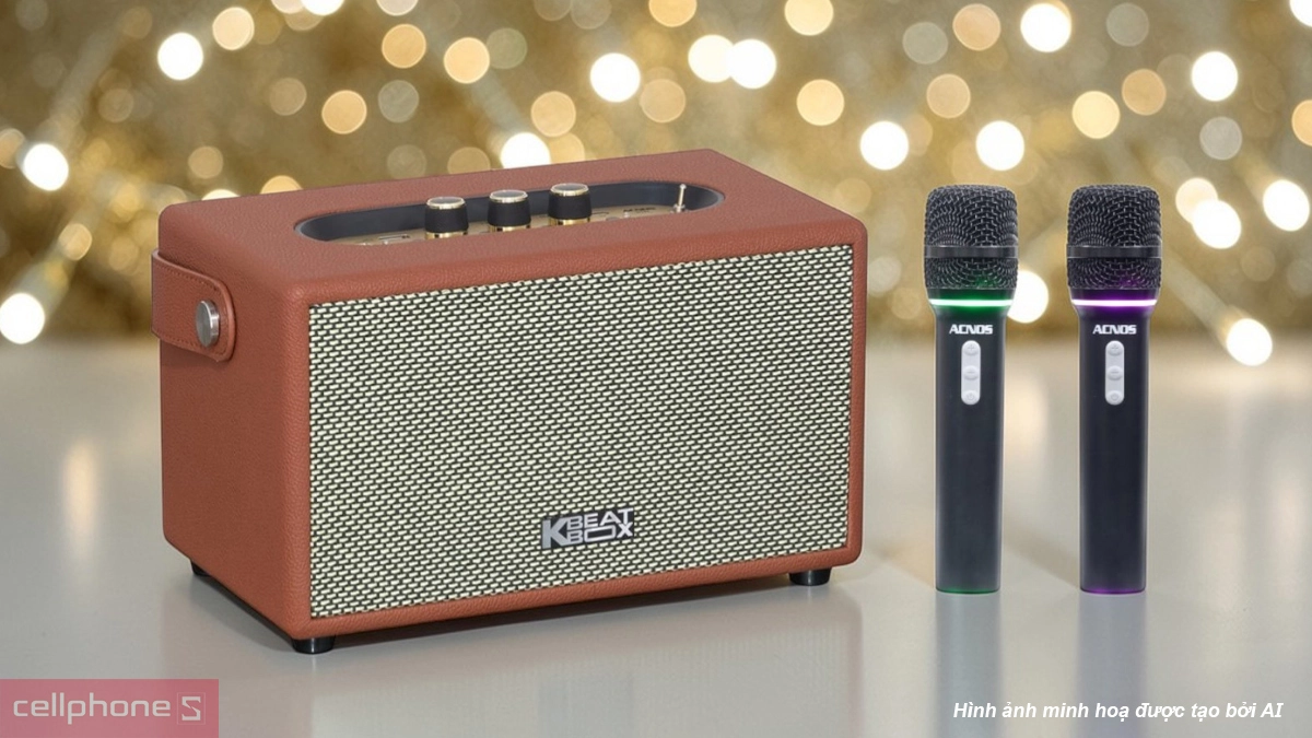 Micor kèm loa karaoke xách tay Acnos S60