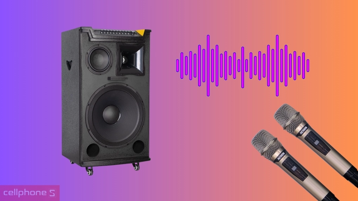 Khả năng ghép nối của loa kéo ACNOS TOP 430