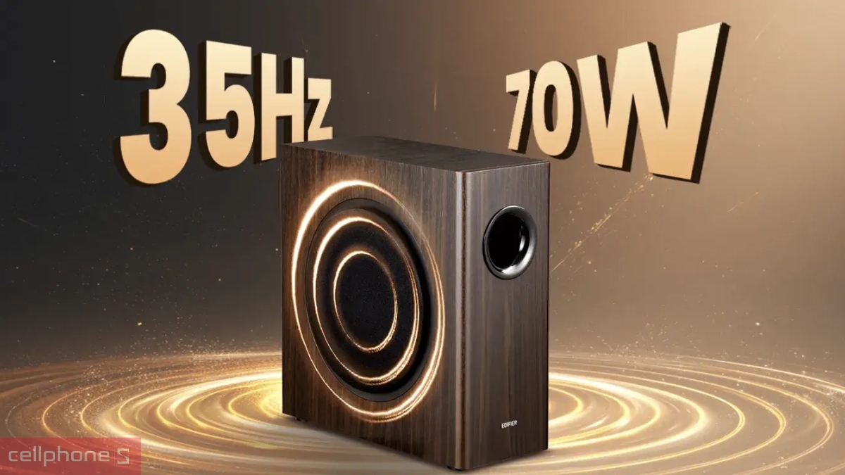 Công suất, chất lượng âm thanh của loa Edifier T5S 70 W Powered Subwoofer