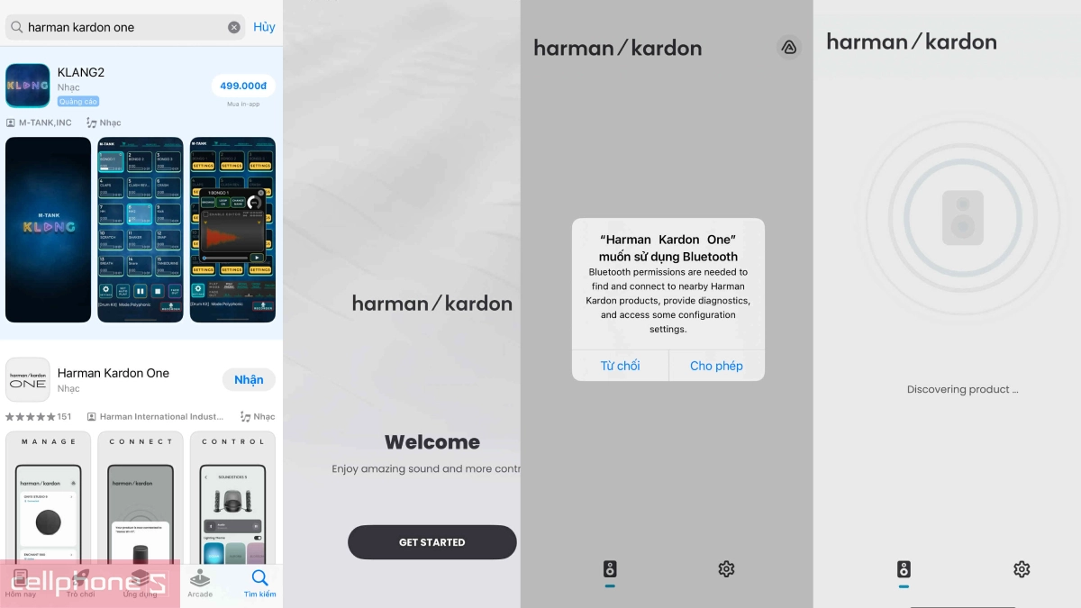 Kế nối app với Harman Kardon Aura Studio 5