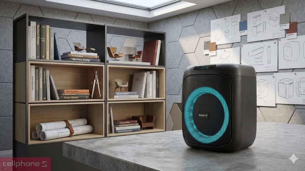 Âm thanh 60W của Loa Bluetooth Havit SQ146BT đen kèm 1 mic