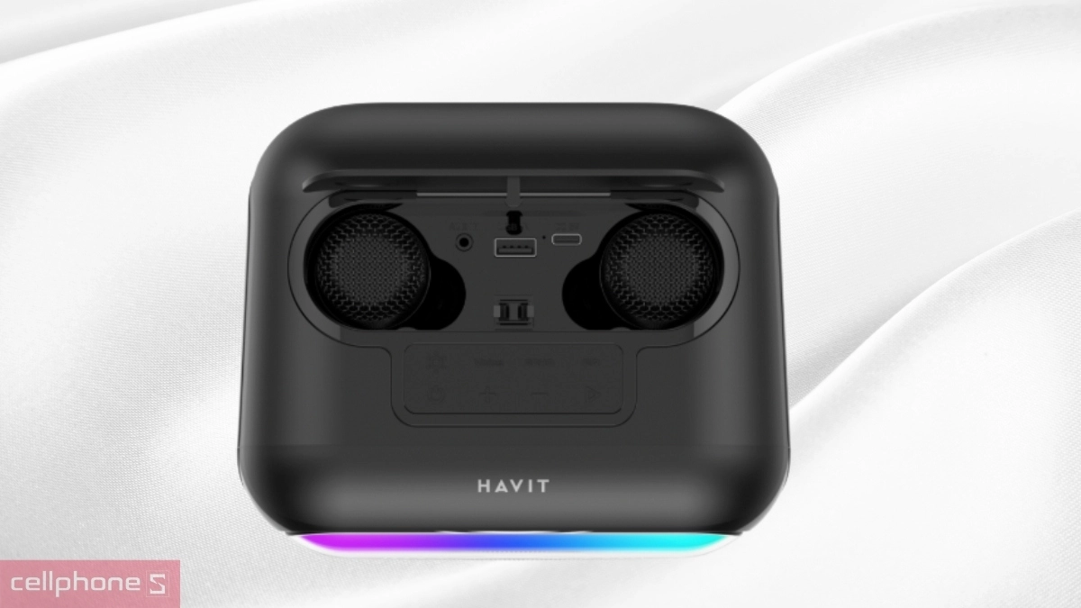 Đa dạng cổng kết nối Loa karaoke Mini Havit SK842BT 2 Mic