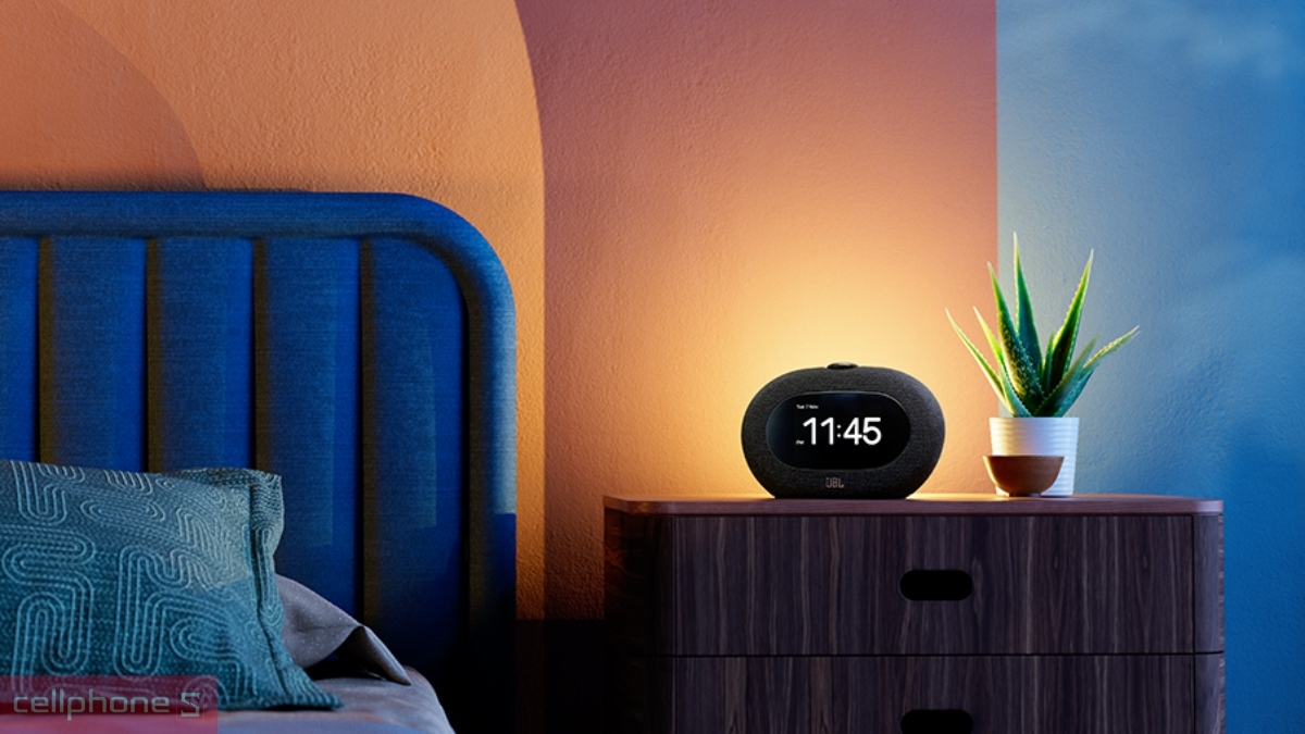 Loa kết hợp báo thức và đèn ambient tiện dụng 
