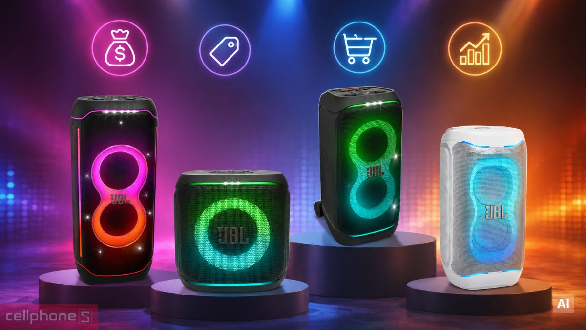 JBL PartyBox với nhiều mức giá từ phổ thông đến cao cấp