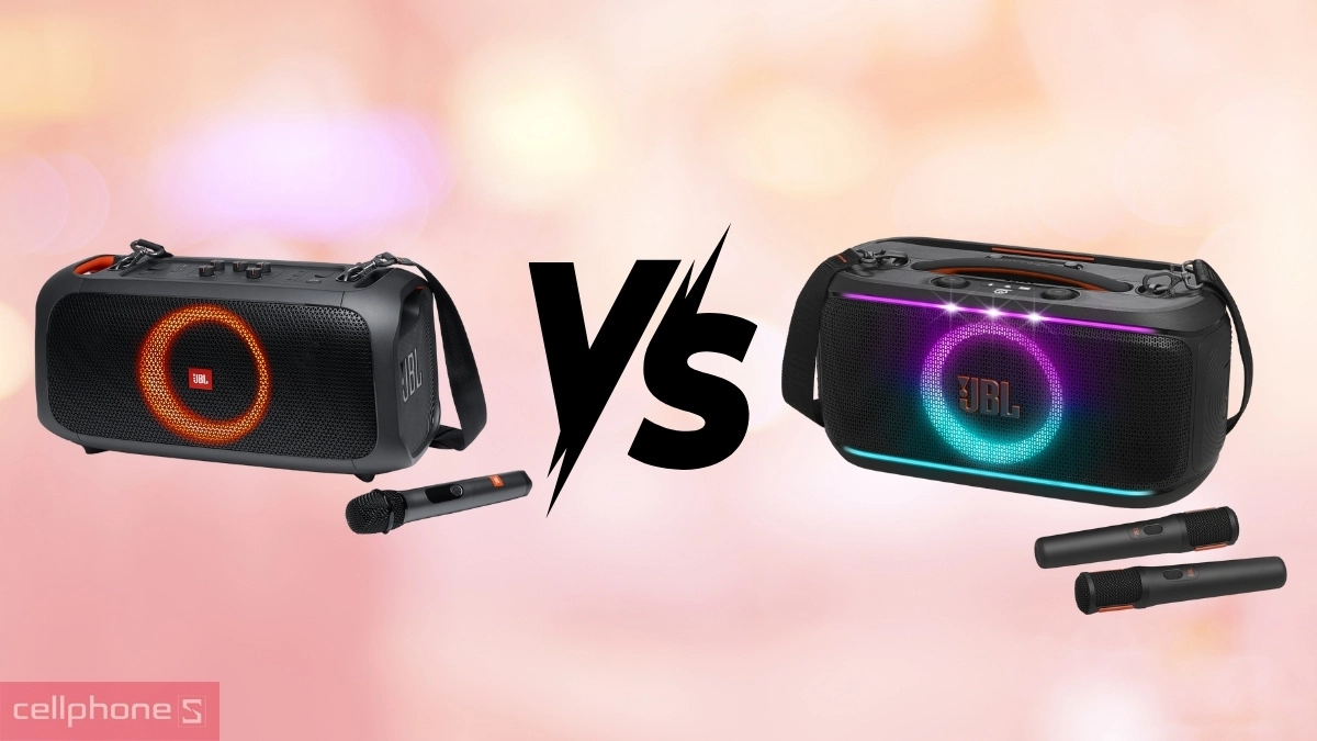 So sánh loa JBL PartyBox On The Go 2 với loa JBL PartyBox On The Go