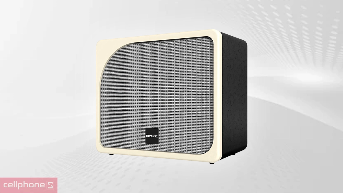 Thiết kế bo tròn hiện đại của Loa Karaoke Paramax Evox Max trong không gian sử dụng