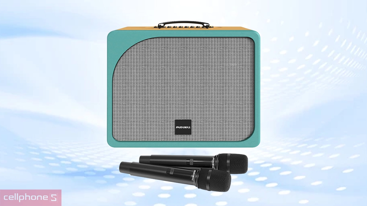 Mặt lưới ê căng của Loa Karaoke Paramax Evox Max giúp âm thanh thoát ra tự nhiên