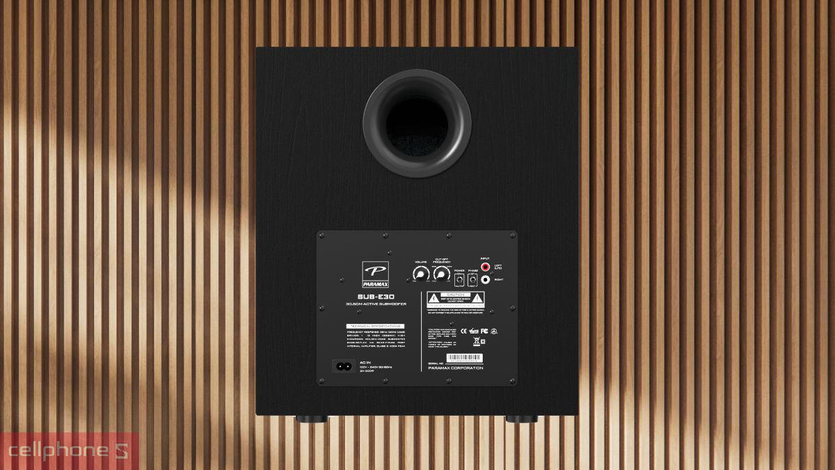 Thiết kế loa siêu trầm Paramax 12 inch sub-E30
