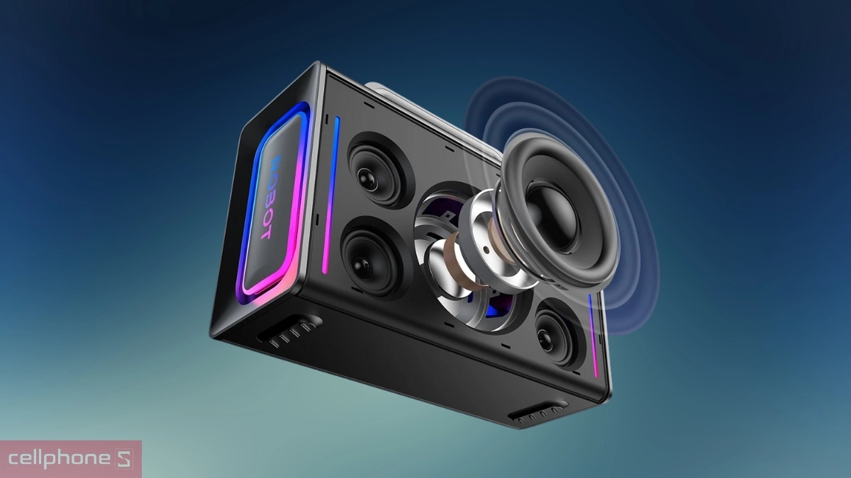 Thiết kế loa bluetooth Karaoke Robot RB90 100W kèm 2 micro